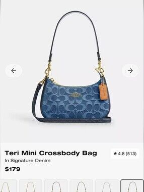Coach Teri Mini Crossbody Bag in Signature Indigo Denim